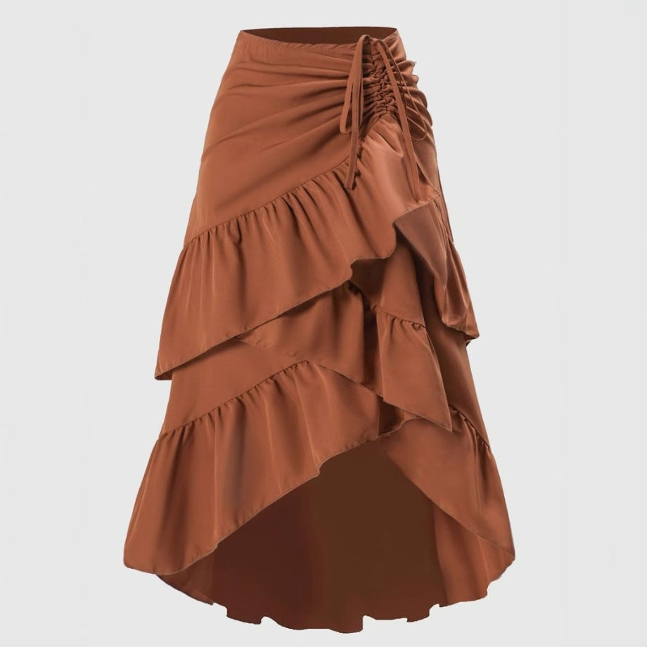 Jupe dÉté Taille Haute Coupe Slim & Volants Frais