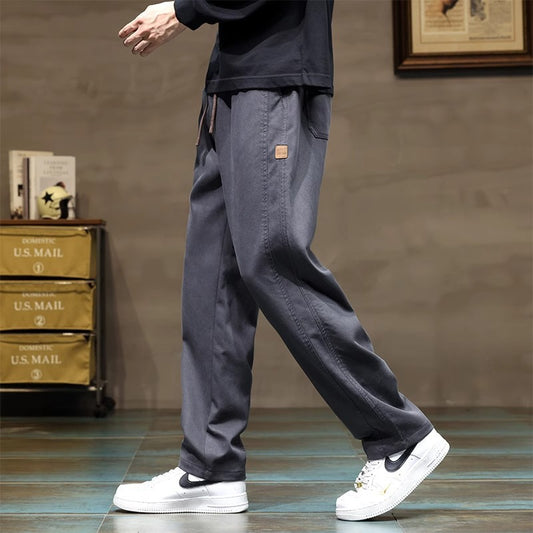 Pantalon large pour homme  Coupe droite et ample, style rétro et tendance, parfait pour un look décontracté