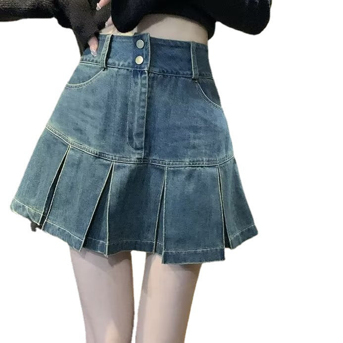 Jupe Sirène en Jean Femme  Taille Haute Été  | Double Boutonnage & Coupe Slim Élastique
