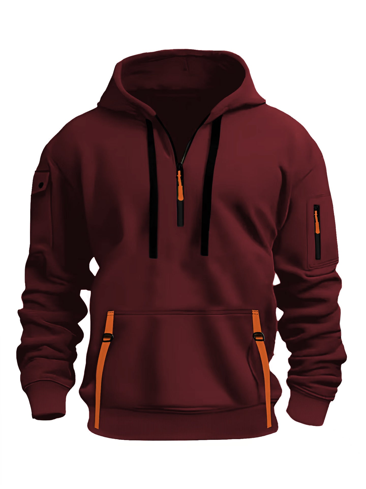 🧥 Sweat à Capuche Zippé Multi-Poches Hiver Urbain