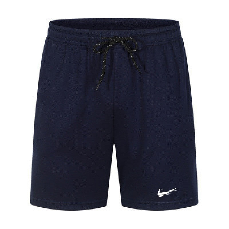 Short de plage pour homme, taille mi-haute avec cordon, tissu à séchage rapide en mesh, grande taille, style décontracté et polyvalent pour l’été.