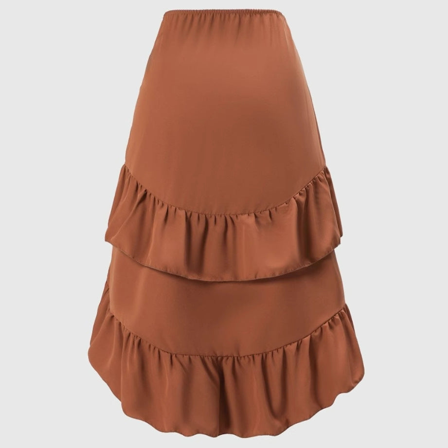 Jupe dÉté Taille Haute Coupe Slim & Volants Frais