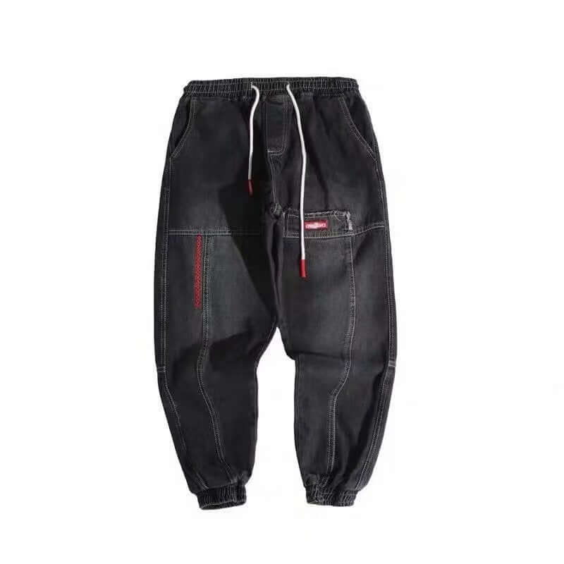 Autumn and winter jeans men's tide brand casual loose fat plus fat plus size beam feet wide leg harem casual pants men