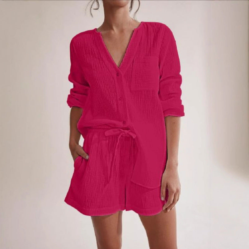 Ensemble Pyjama Double Gaze Élégance & Confort à la Maison