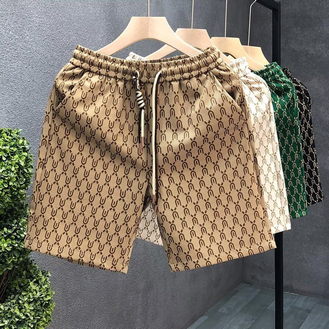 Short imprimé pour homme Style tendance et élégant, coupe décontractée et polyvalente, parfait pour un look estival