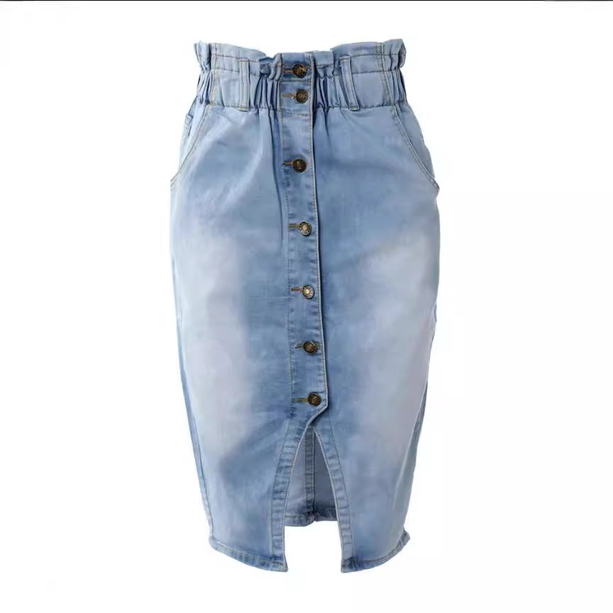 Jupe en Jean Femme Style Européen & Américain Tendance