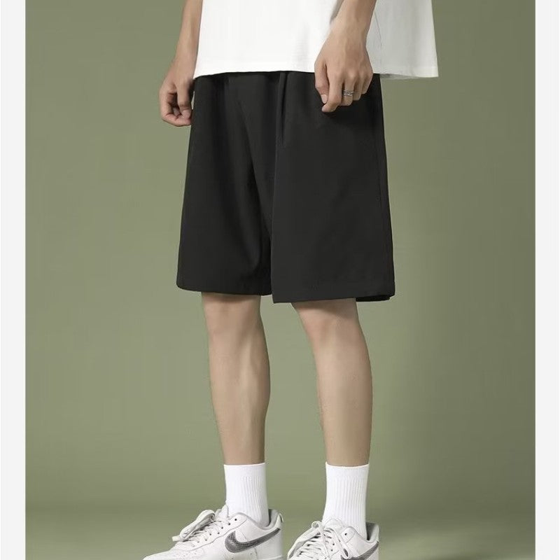 Short cargo homme, coupe droite tendance, pantalon court d'été décontracté et ample.