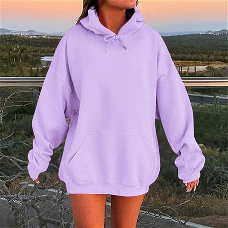 Sweat à capuche oversize unisexe Look européen et américain avec épaules tombantes et molleton ultra-doux pour un confort maximal