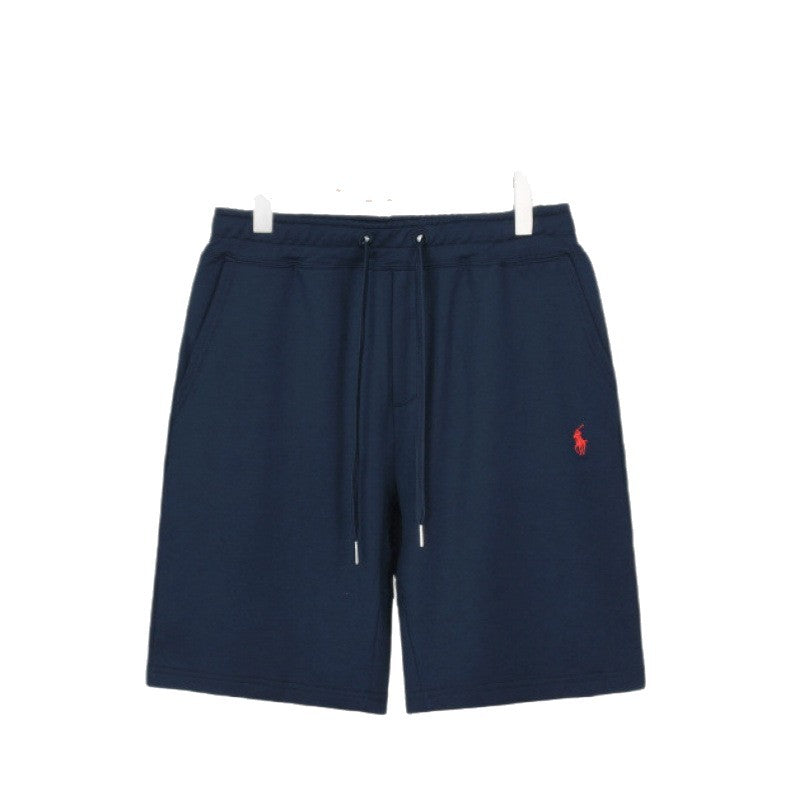 Short polo en coton pour homme Style décontracté et polyvalent, idéal pour le sport ou la plage, avec broderie élégante