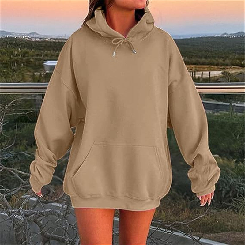 Sweat à capuche oversize unisexe Look européen et américain avec épaules tombantes et molleton ultra-doux pour un confort maximal