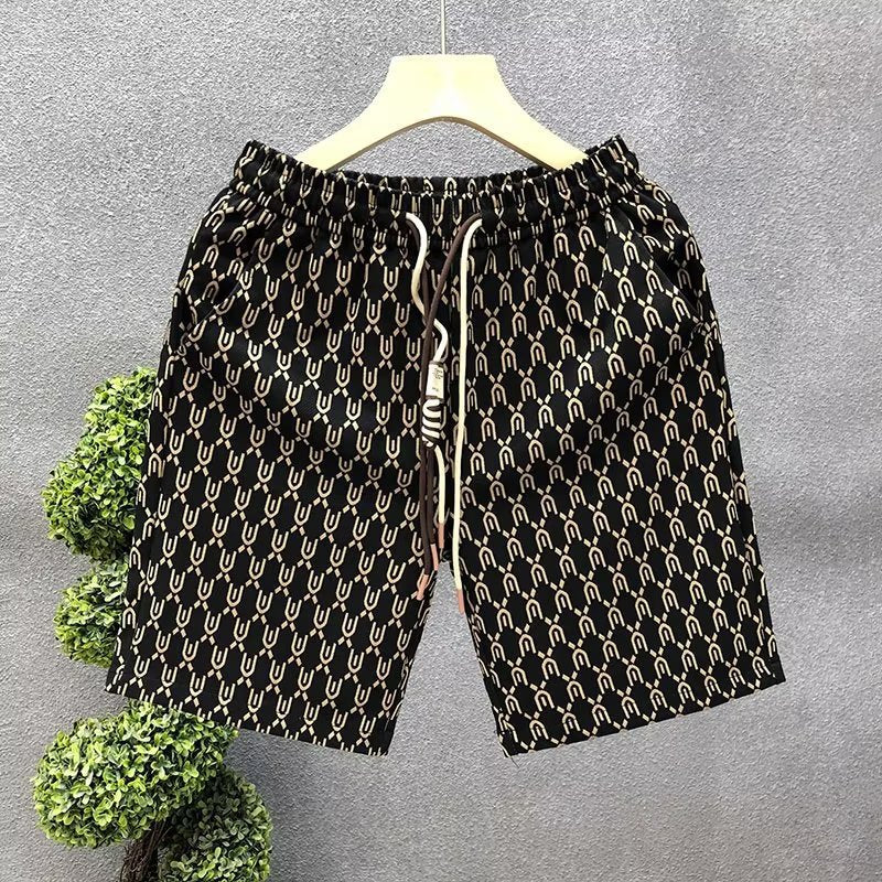 Short imprimé pour homme Style tendance et élégant, coupe décontractée et polyvalente, parfait pour un look estival