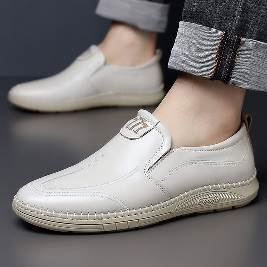 Chaussures décontractées en cuir pour homme  souples, respirantes et élégantes