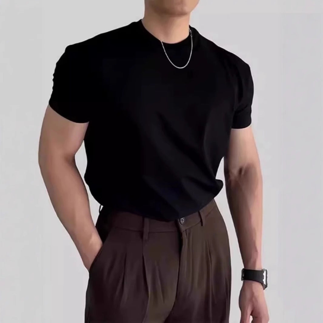 T-shirt Homme Été Coupe Ajustée & Style Jeune