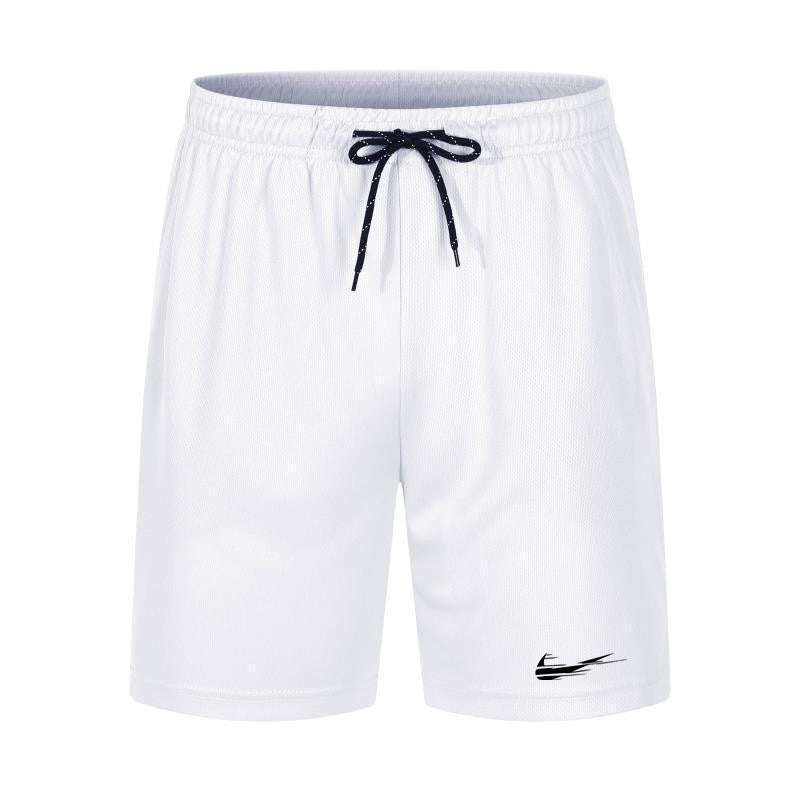 Short de plage pour homme, taille mi-haute avec cordon, tissu à séchage rapide en mesh, grande taille, style décontracté et polyvalent pour l’été.