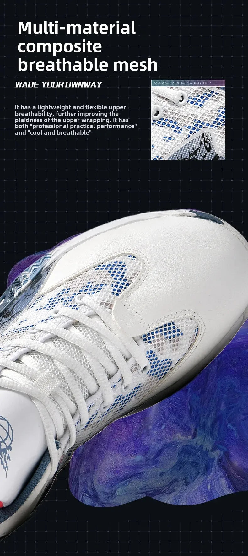 Baskets de basketball en mesh respirant, antidérapantes avec absorption des chocs, résistantes à l’usure, style ballon avec motif graffiti, sneakers jeunesse au style original.