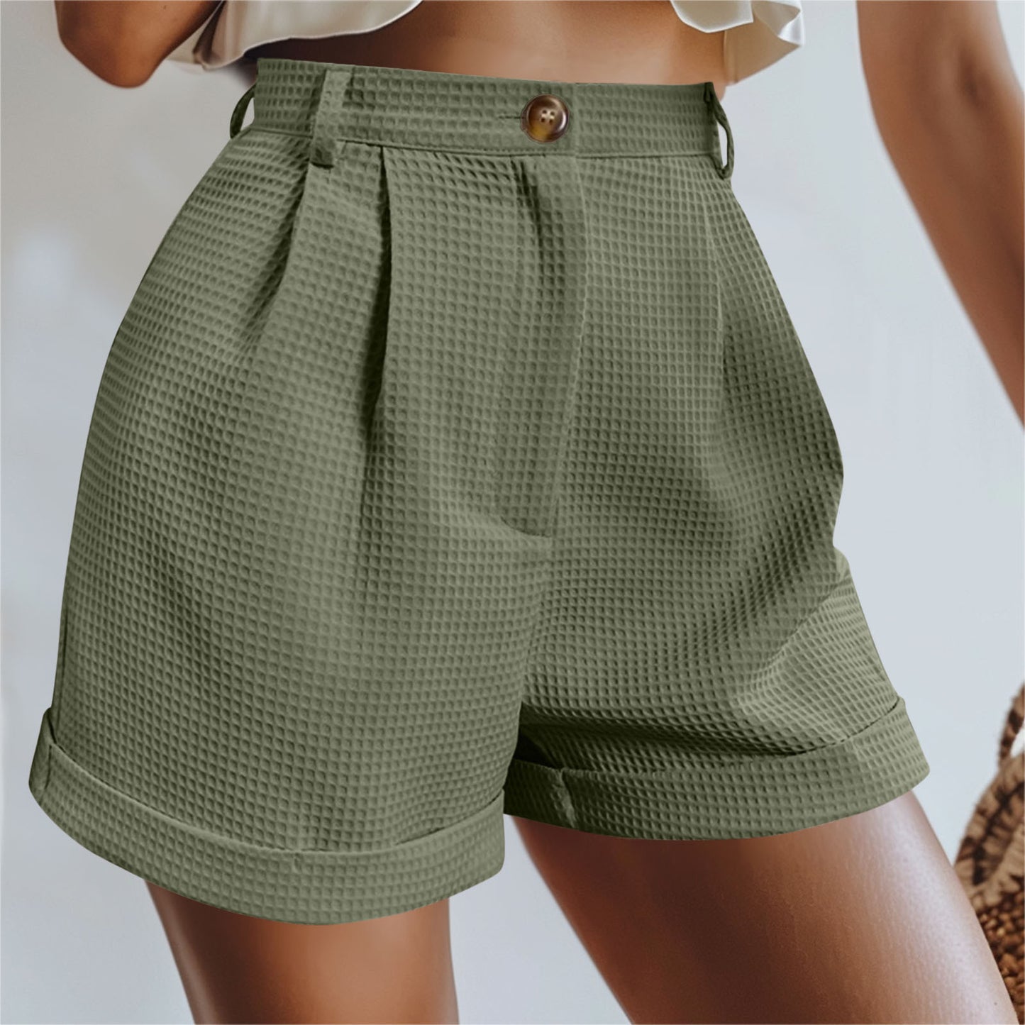 Short Femme Élégance Boutonnée Taille Haute & Style Décontracté