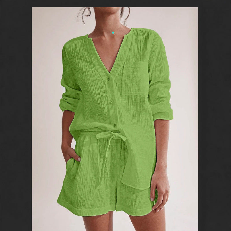 Ensemble Pyjama Double Gaze Élégance & Confort à la Maison