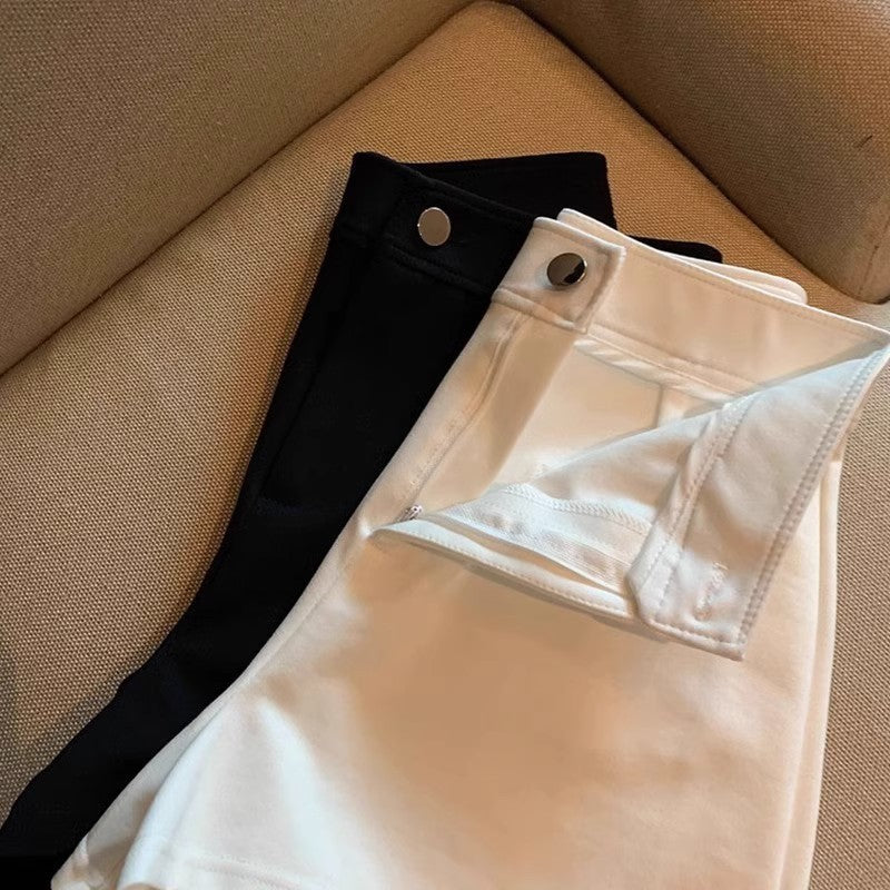 Short Femme Grande Taille Élégance Noir & Blanc