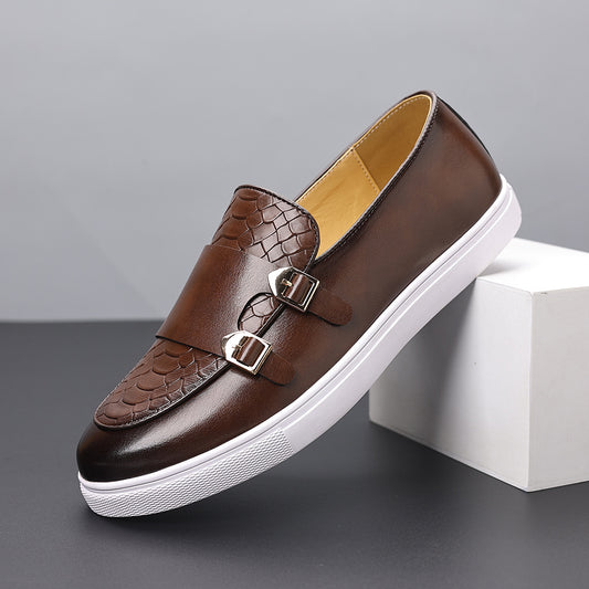 Chaussures en cuir pour homme  style britannique, grandes tailles 45 et 46