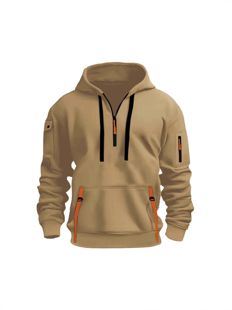 🧥 Sweat à Capuche Zippé Multi-Poches Hiver Urbain