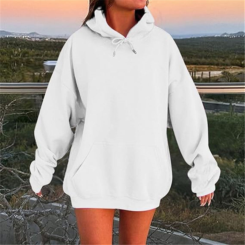 Sweat à capuche oversize unisexe Look européen et américain avec épaules tombantes et molleton ultra-doux pour un confort maximal