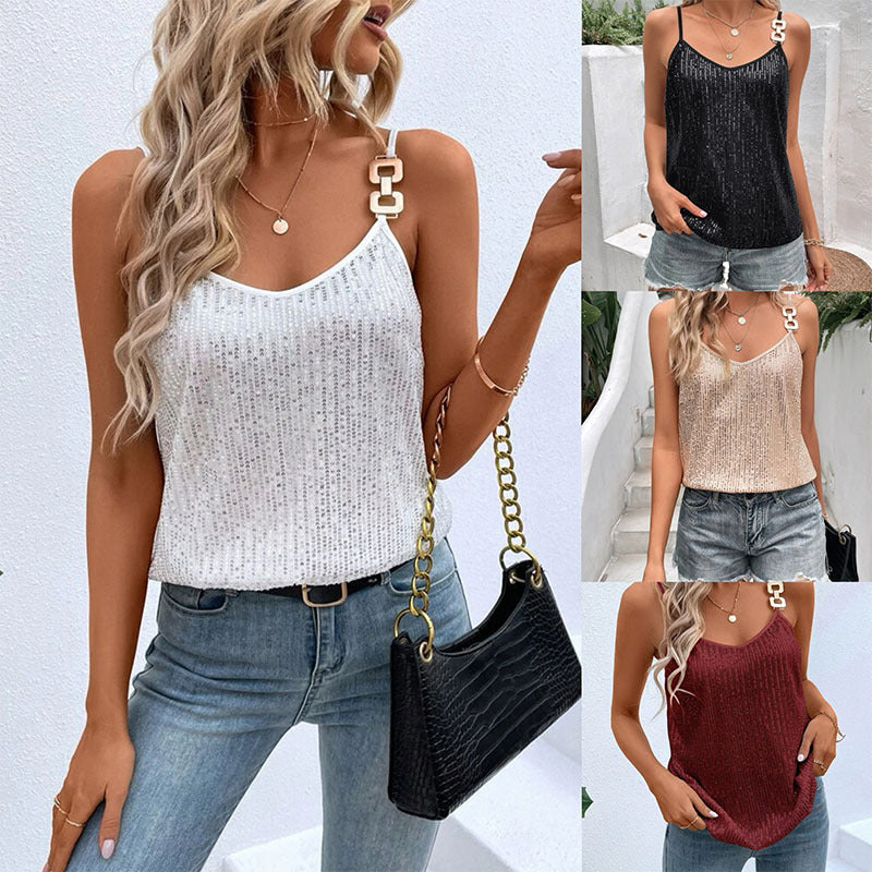 Débardeur Sexy Femme Polyvalent & Élégant pour Soirée