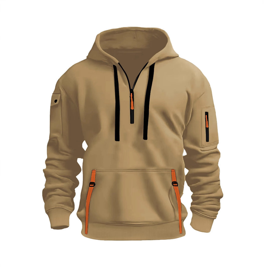 🧥 Sweat à Capuche Zippé Multi-Poches Hiver Urbain