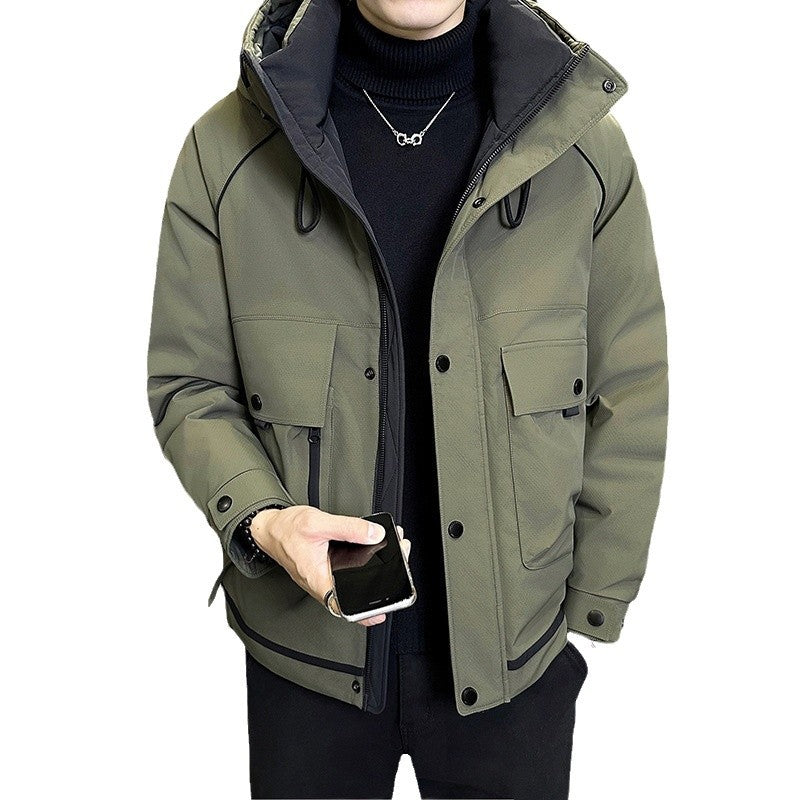 Doudoune homme anti-froid épaisse, chaude et légère, style workwear américain, tendance et haut de gamme, parfaite pour lhiver