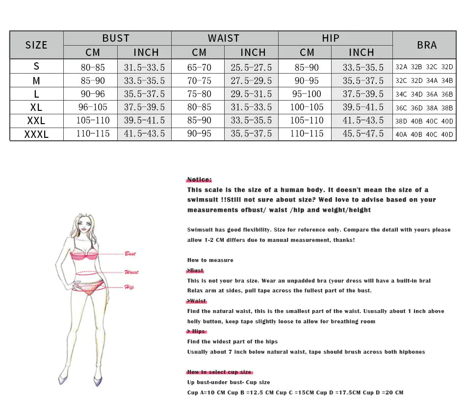 Ensemble Bikini Trois Pièces Uni pour Femme