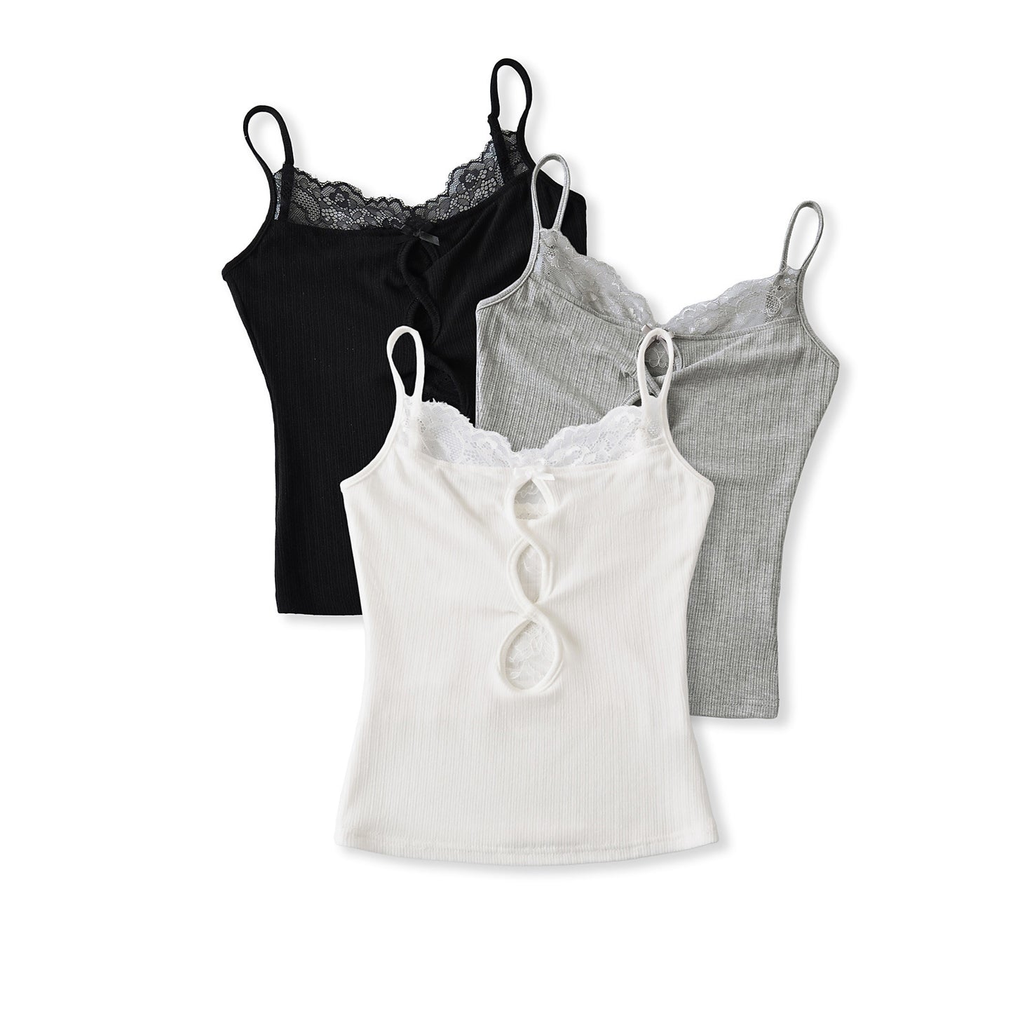 Casual Lace Stitching Twist Short Small Sling Vest