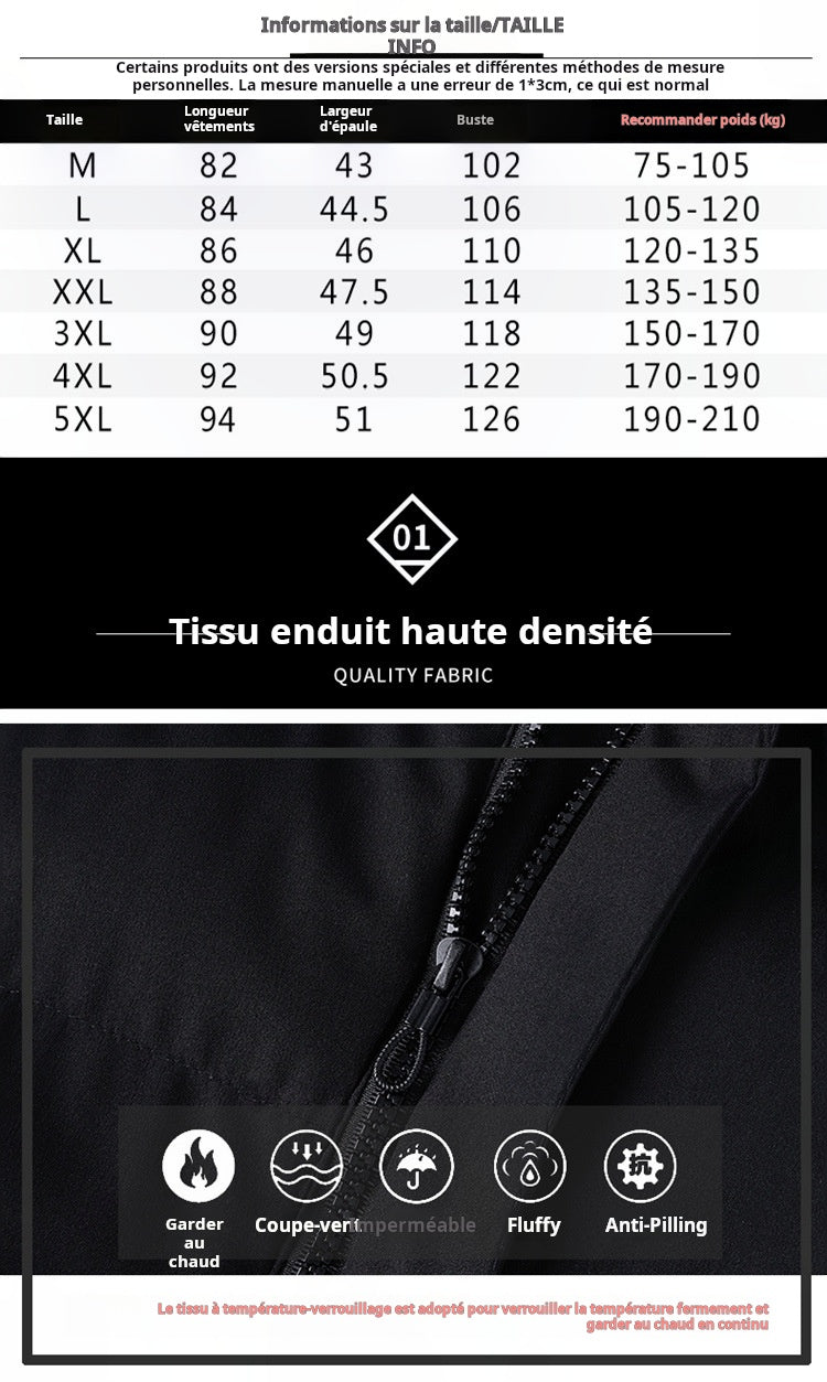 Veste matelassée homme mi-longue épaisse et chaude pour lhiver, capuche intégrée, style coréen, coupe moderne et protection contre le froid