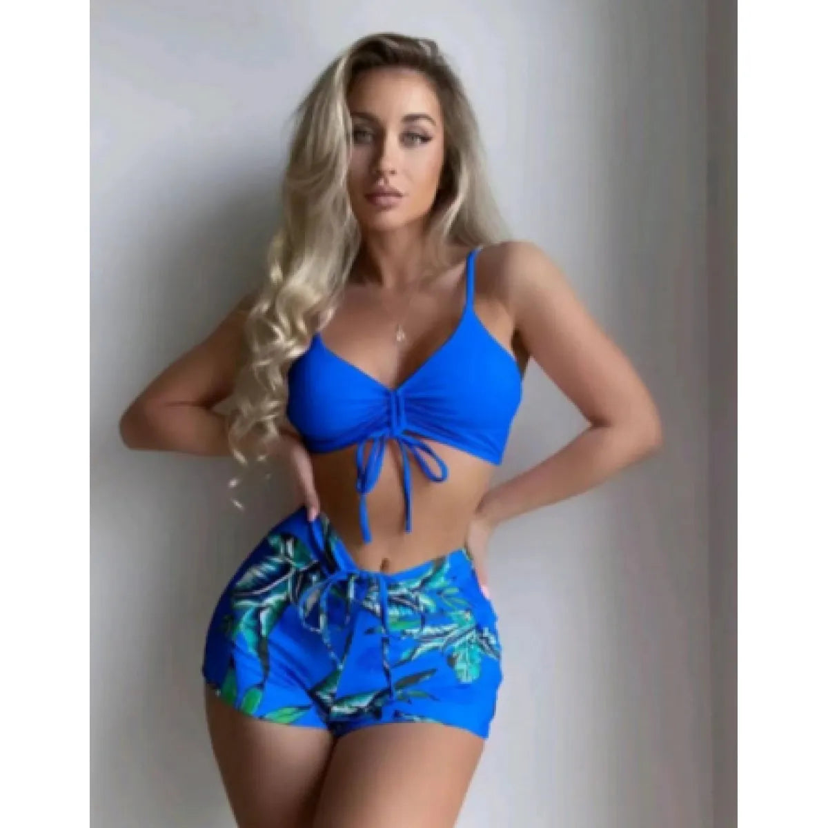 Maillot de Bain Bikini Fendu Floral pour Femmes à la Mode