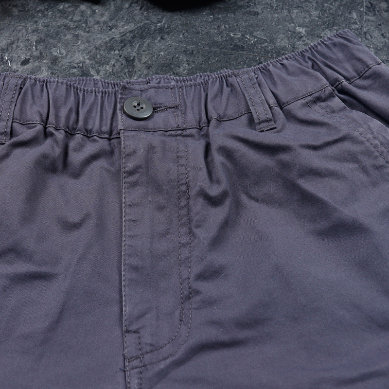 Short cargo en coton pour homme  Léger, ample, multi-poches et tendance, disponible en grandes tailles