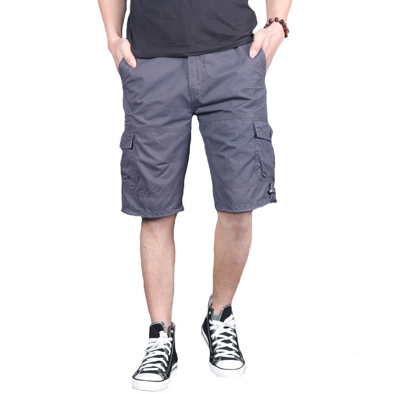 Short cargo en coton pour homme  Léger, ample, multi-poches et tendance, disponible en grandes tailles