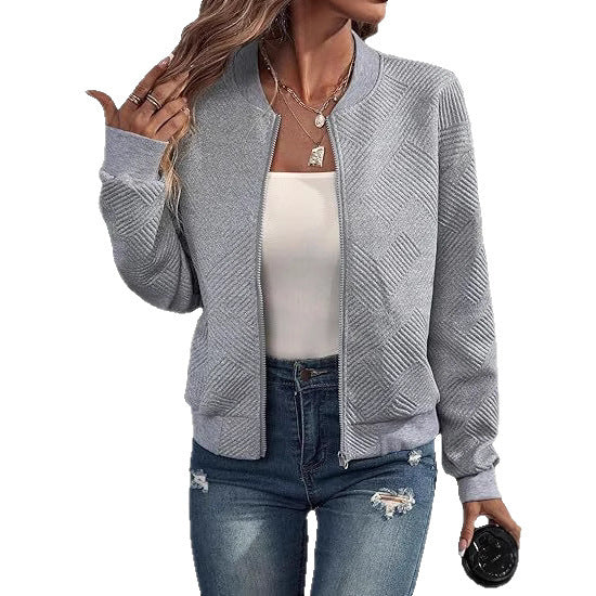 Zipper Pocket Comfort And Casual Women's Long Sleeve Jacket