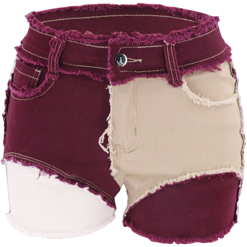 Short en Jean Femme  Design Bicolore Stretch & Confort