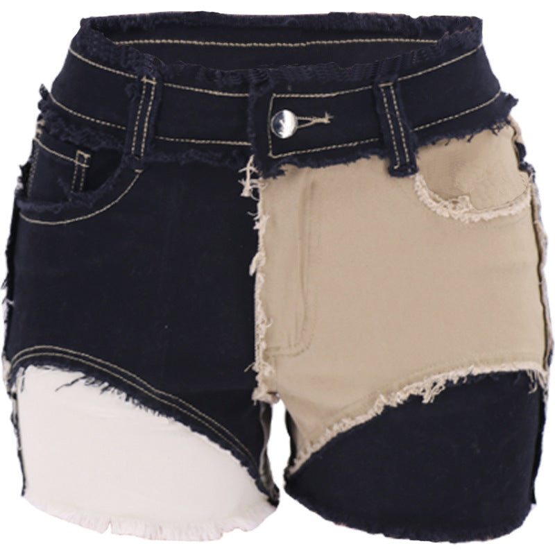 Short en Jean Femme  Design Bicolore Stretch & Confort