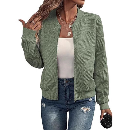 Zipper Pocket Comfort And Casual Women's Long Sleeve Jacket