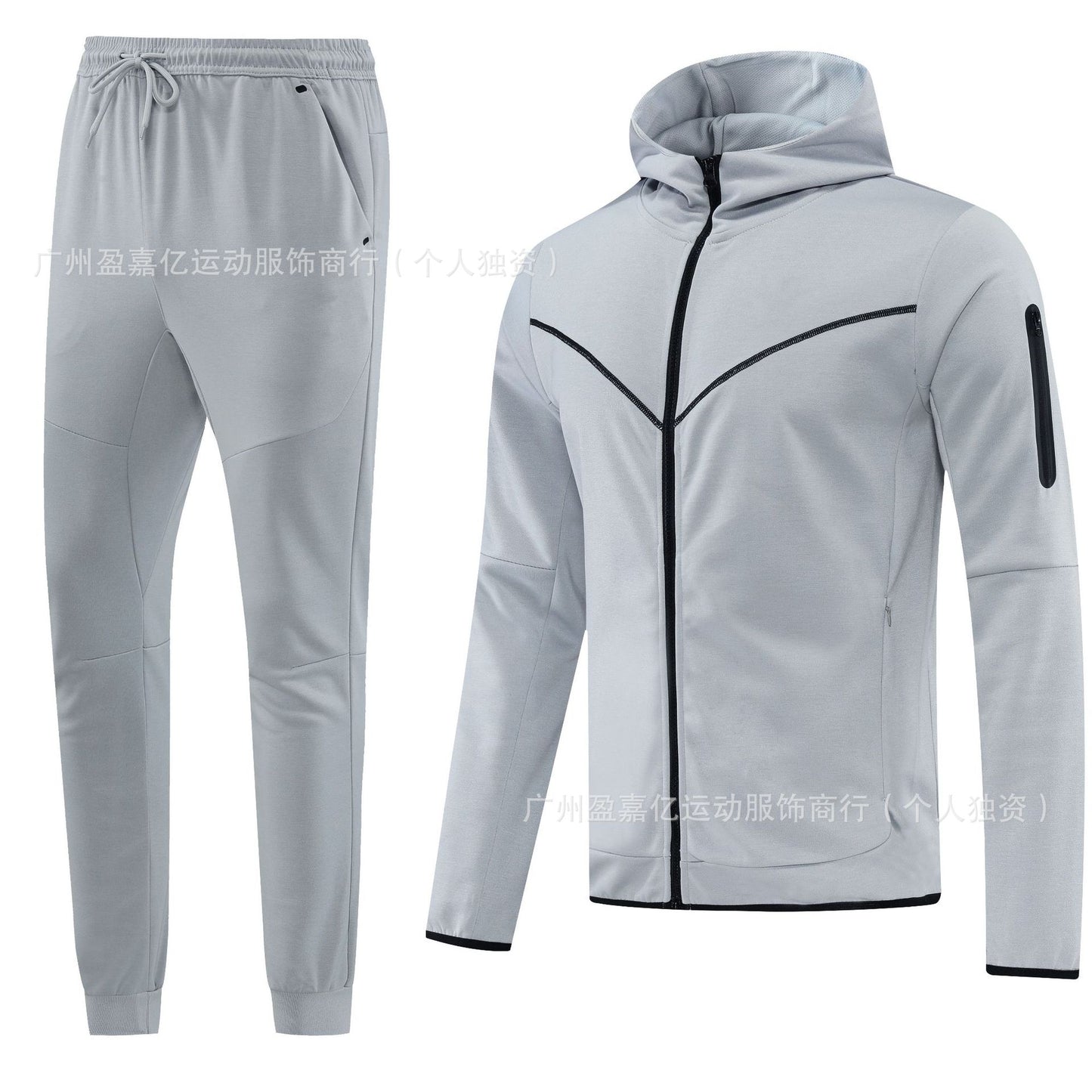 2425 New Long Pull Fall/Winter Hooded Jacket Training Wear Casual Sports Jacket Football Jersey Basic Jersey Long Sleeve