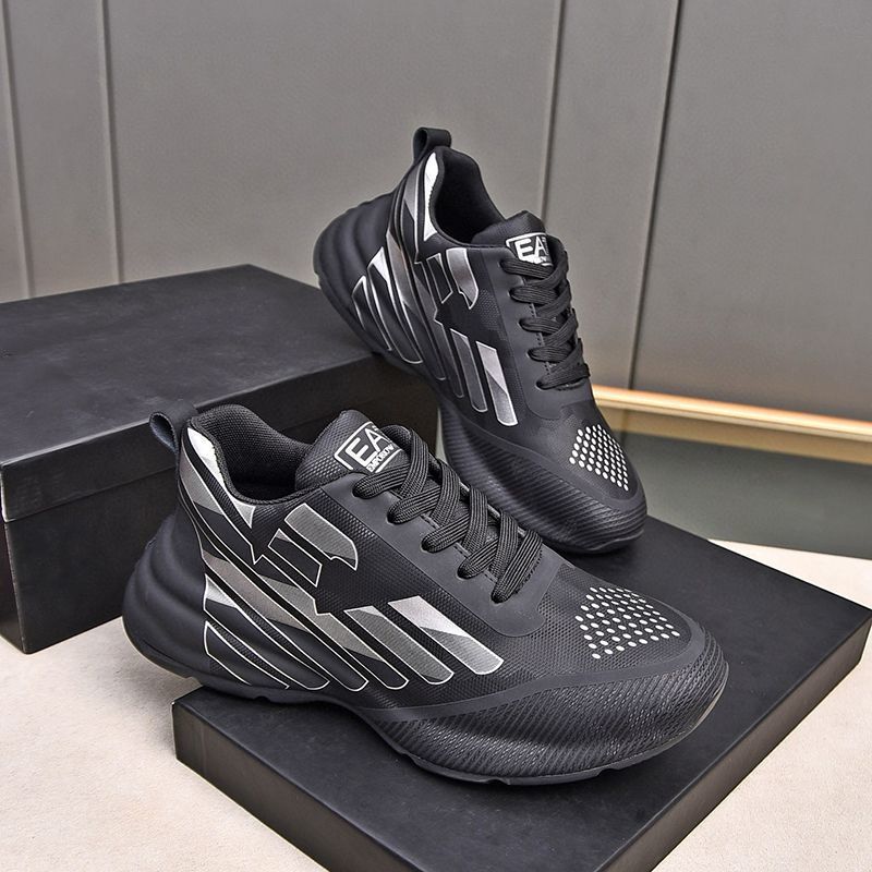 Europe Station Men's Shoes Fashion Athleisure Shoes Comfortable Leather Mesh Breathable Men's Versatile Dad Shoes Running Shoes