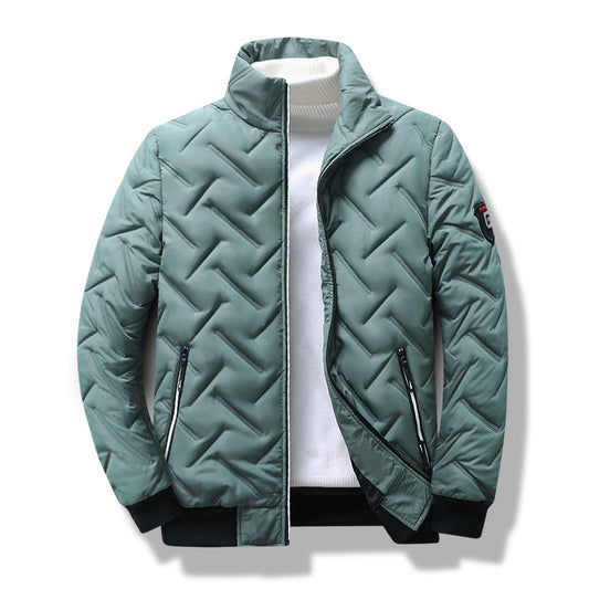 Veste courte homme mi-saison  style coréen tendance, col montant, coupe moderne, rembourrage léger type duvet, parfaite pour lautomne et lhiver