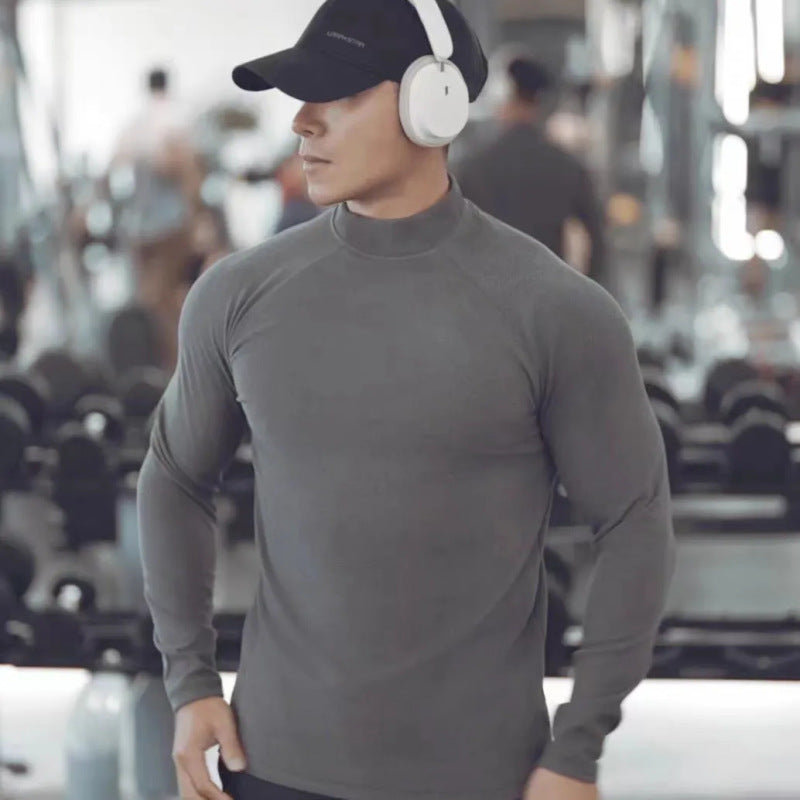 T-shirt Technique Homme Hiver  Col Montant & Doublure Velours
