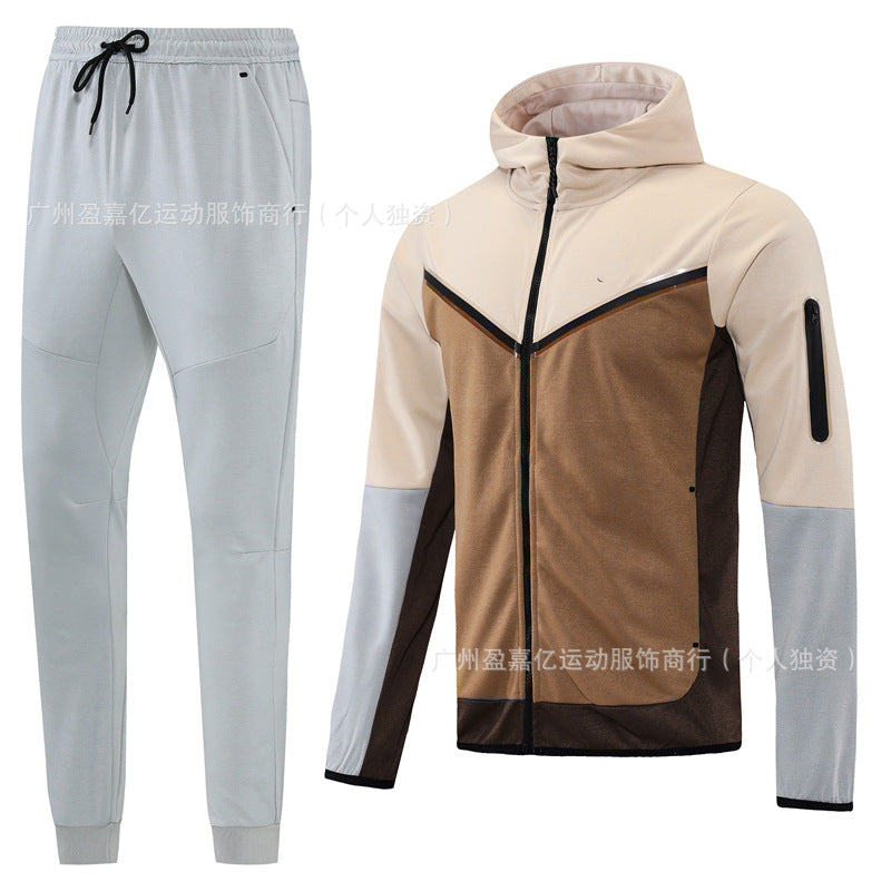 2425 New Long Pull Fall/Winter Hooded Jacket Training Wear Casual Sports Jacket Football Jersey Basic Jersey Long Sleeve