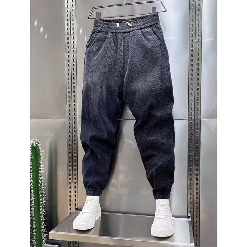 Gradient corset jeans, men's loose spring and autumn, new tethered small foot pants, trendy brand Harlan casual and versatile