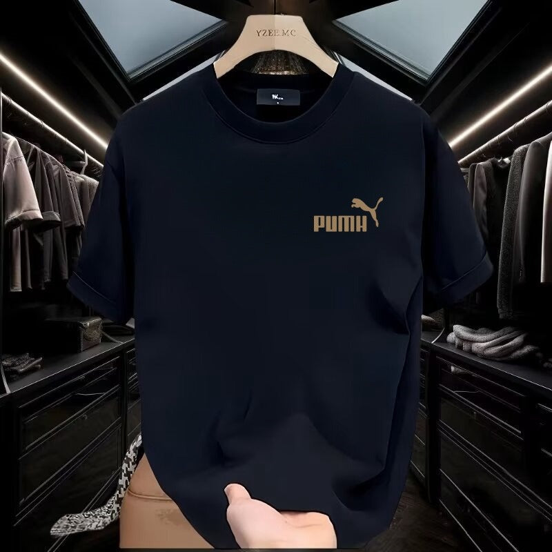 T-shirt homme en coton  manches courtes, col rond, coupe ample et polyvalente