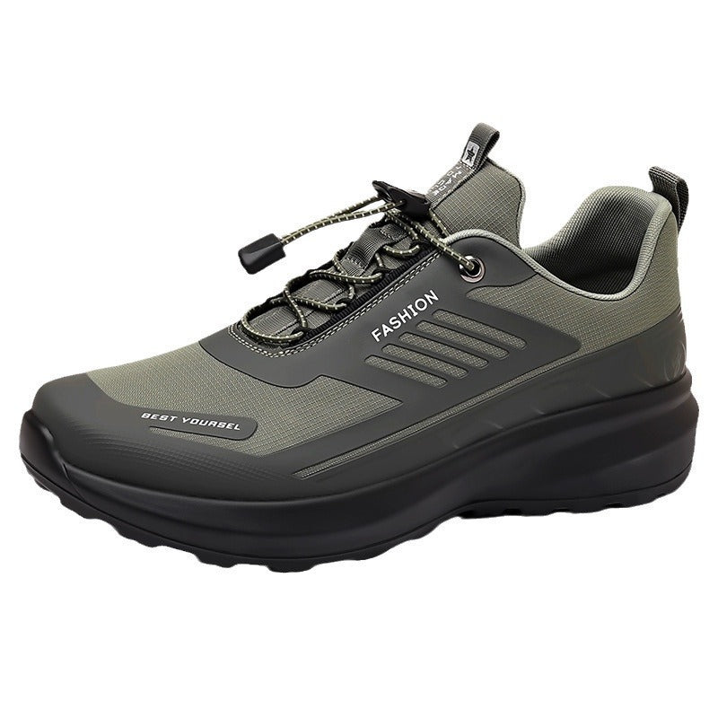 Chaussures pour hommes en mesh respirant avec semelle souple, idéales pour la randonnée en extérieur, sneakers décontractées et chaussures de course sportives.
