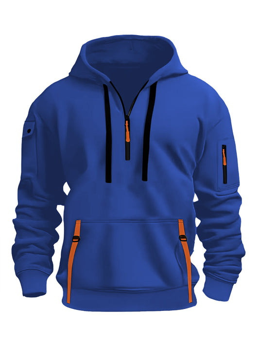 🧥 Sweat à Capuche Zippé Multi-Poches  Hiver Urbain