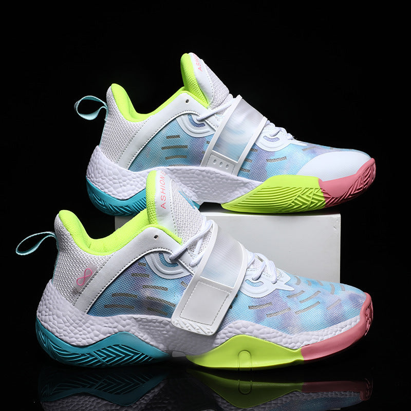 Nouvelles sneakers printemps-été, chaussures de basketball pour adolescents, grandes tailles disponibles, modèle bas avec fermeture velcro.