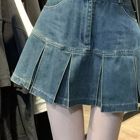 Jupe Sirène en Jean Femme  Taille Haute Été  | Double Boutonnage & Coupe Slim Élastique