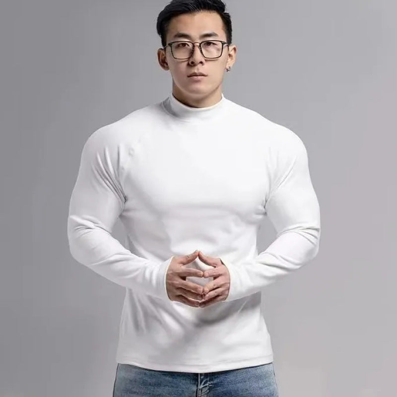 T-shirt Technique Homme Hiver  Col Montant & Doublure Velours
